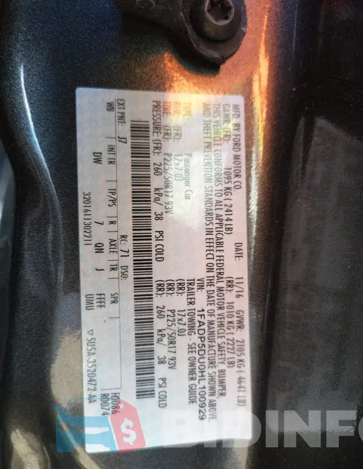 1FADP5DU0HL100929 Photo# 13