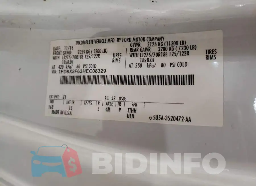 1FD8X3F63HEC08329 Photo# 13