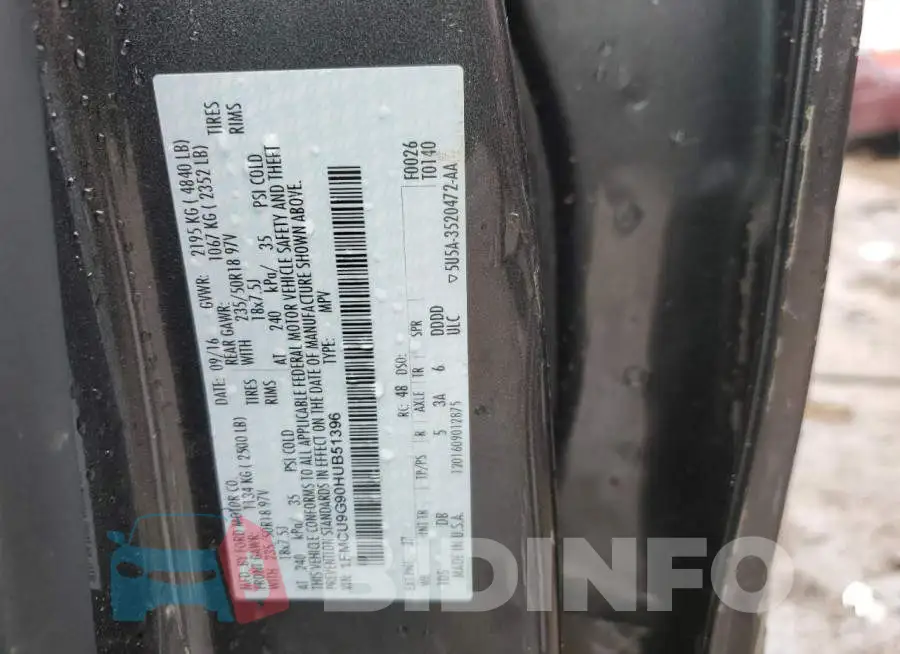 1FMCU9G90HUB51396 Photo# 14