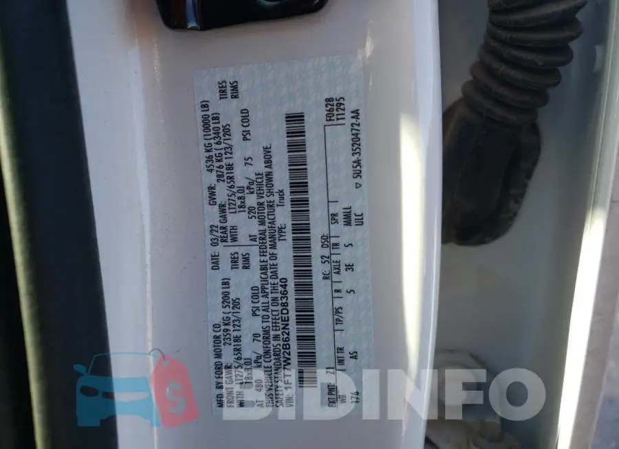1FT7W2B62NED83640 Photo# 12