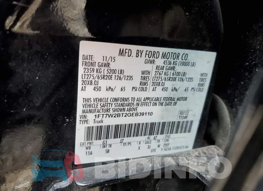 1FT7W2BT2GEB39110 Photo# 12