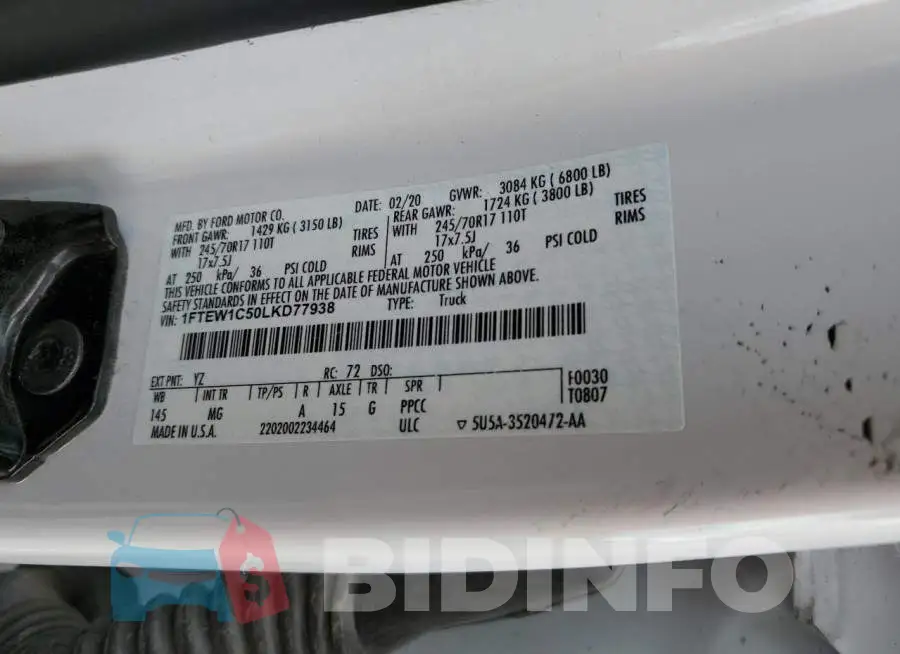 1FTEW1C50LKD77938 Photo# 13