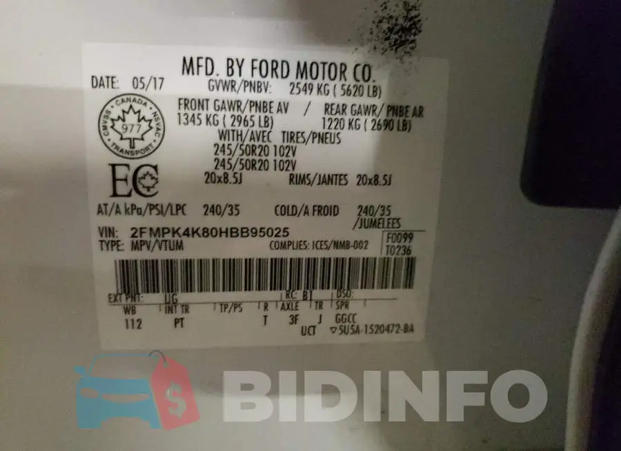 2FMPK4K80HBB95025 Photo# 13
