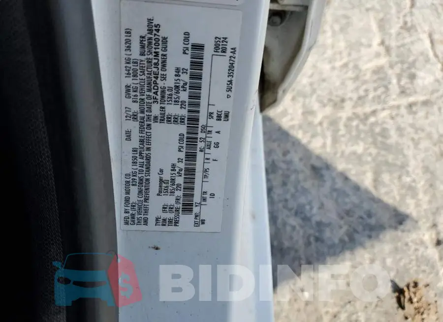 3FADP4EJ8JM100745 Photo# 12