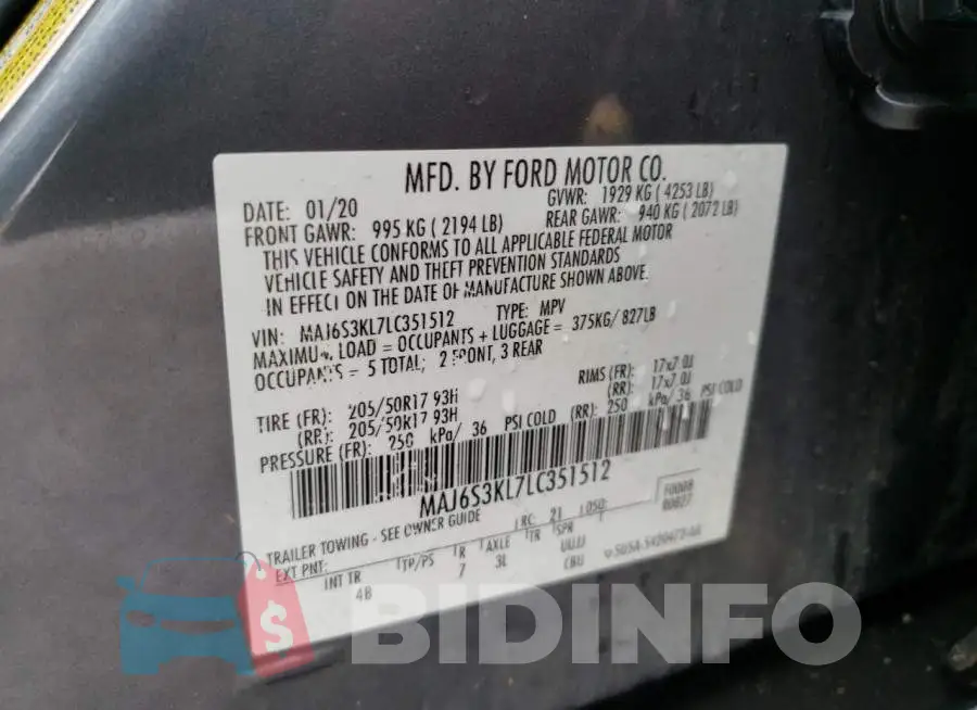 MAJ6S3KL7LC351512 Photo# 12