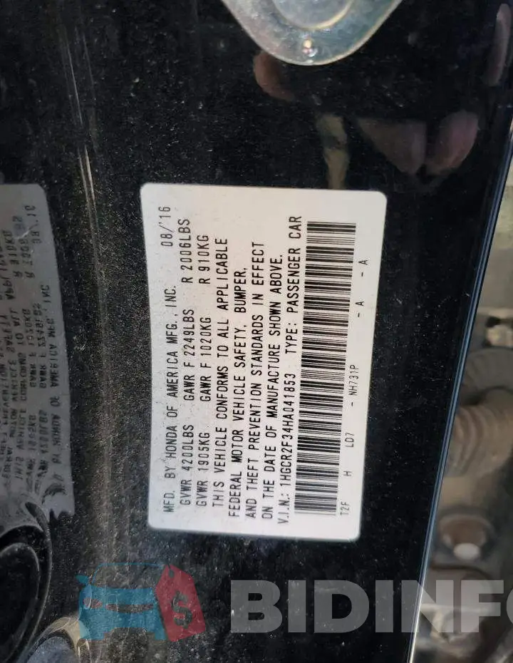 1HGCR2F34HA041853 Photo# 12
