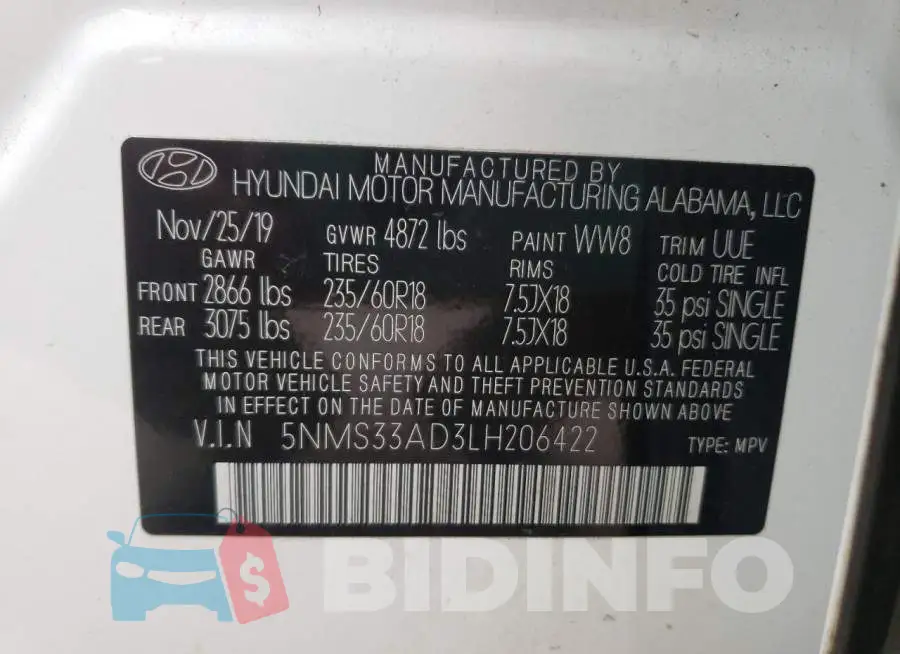 5NMS33AD3LH206422 Photo# 13