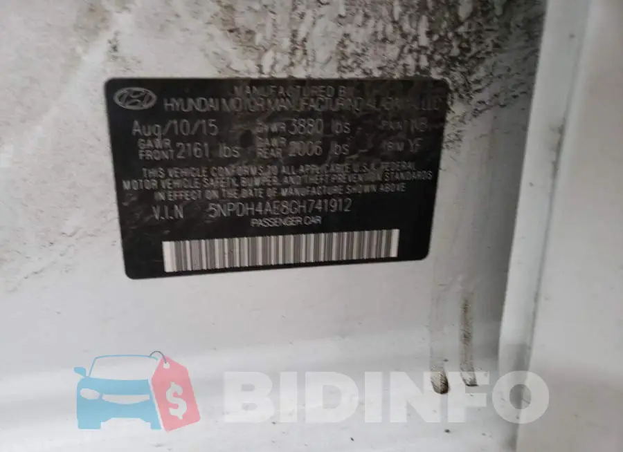 5NPDH4AE8GH741912 Photo# 12