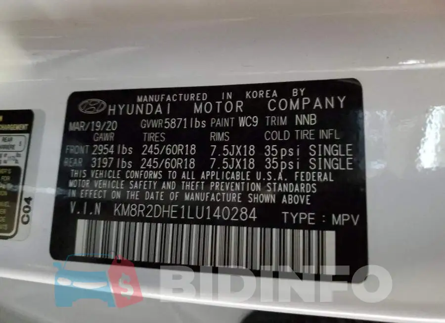 KM8R2DHE1LU140284 Photo# 14