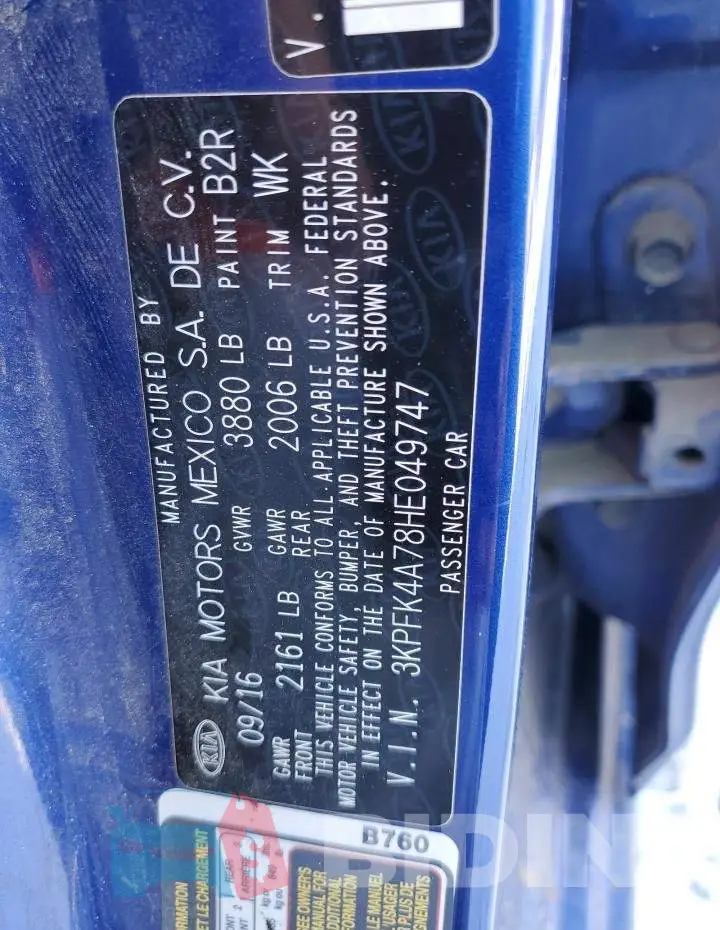 3KPFK4A78HE049747 Photo# 13