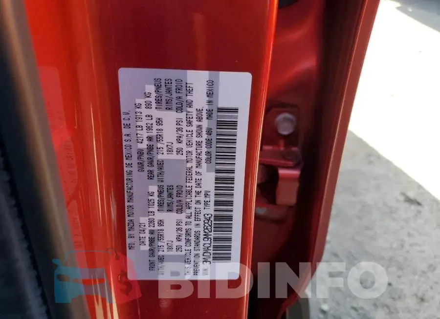 3MVDMACL9MM262943 Photo# 12