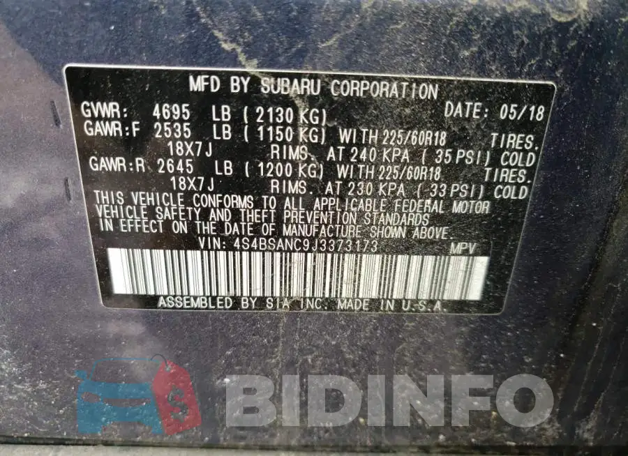 4S4BSANC9J3373173 Photo# 12