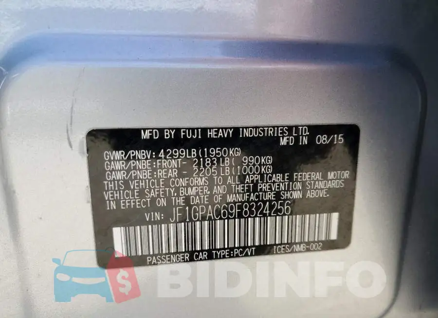 JF1GPAC69F8324256 Photo# 12