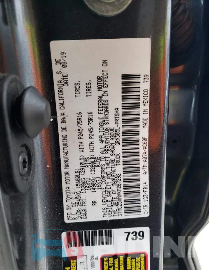 3TMCZ5ANXKM287292 Photo# 12