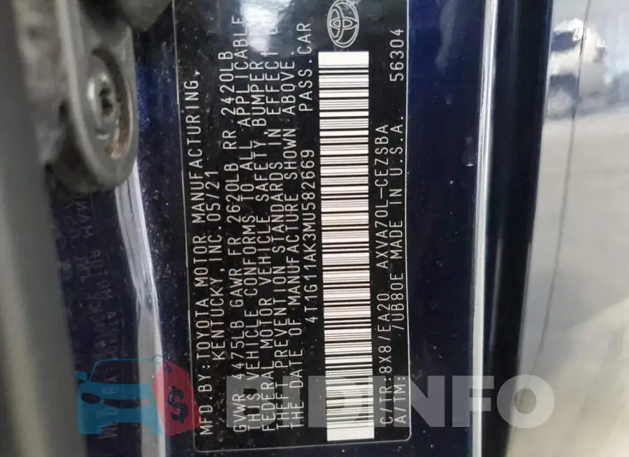 4T1G11AK3MU582669 Photo# 12