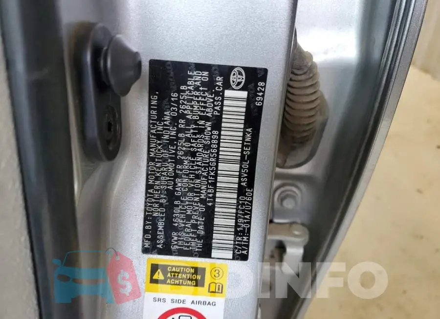 4T4BF1FK5GR568898 Photo# 12