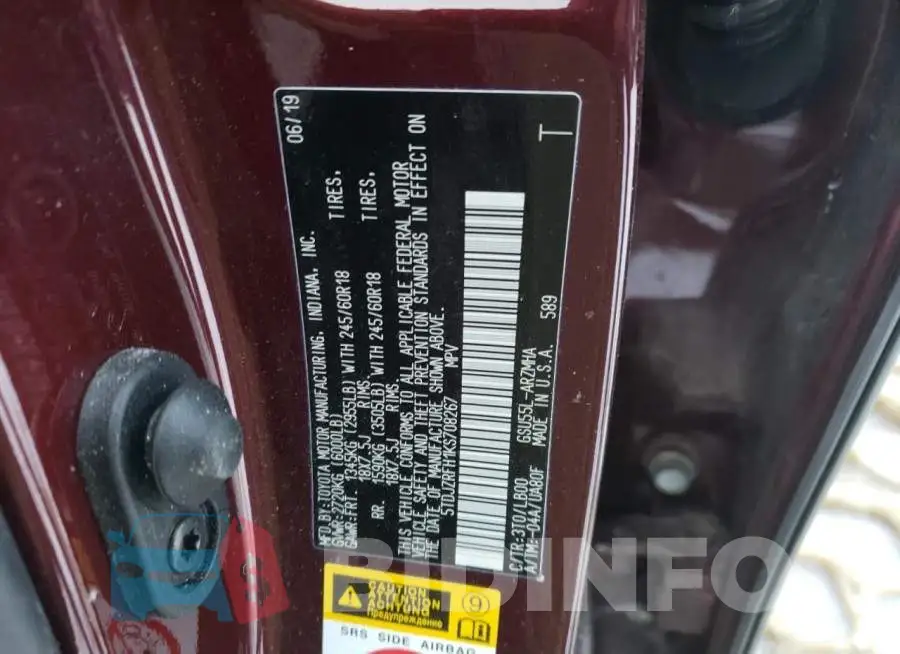5TDJZRFH1KS708267 Photo# 14