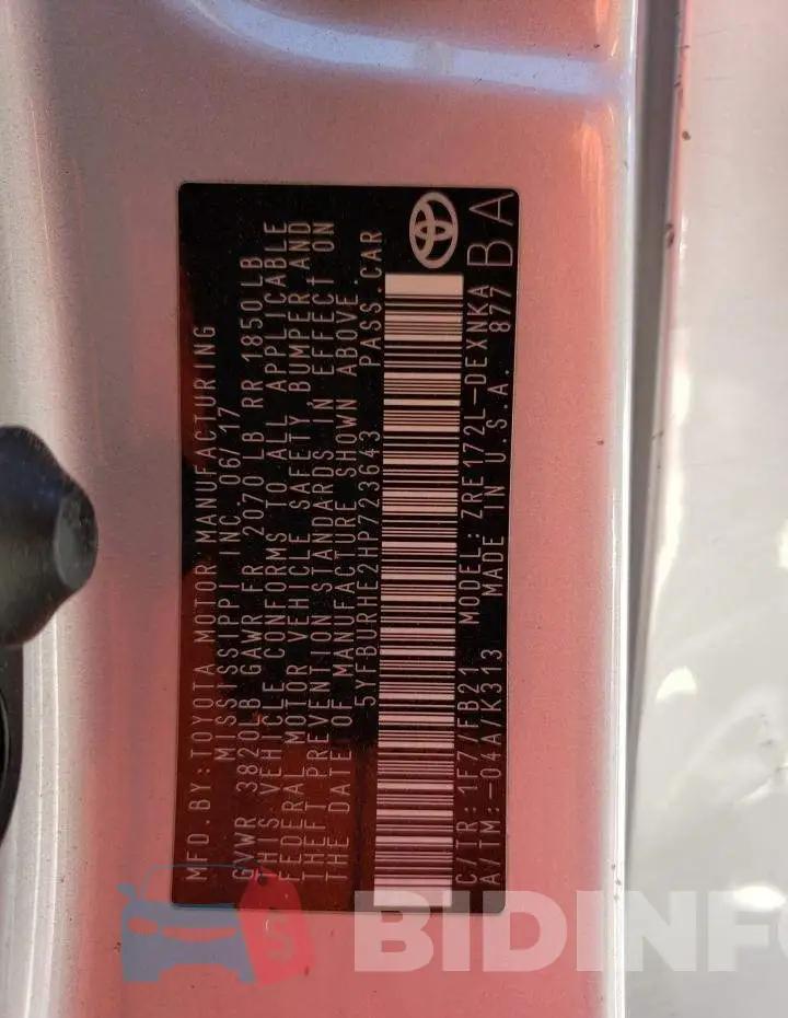 5YFBURHE2HP723643 Photo# 12