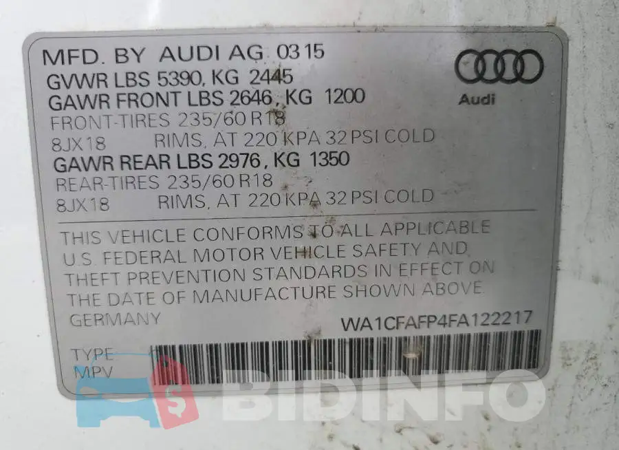 WA1CFAFP4FA122217 Photo# 13