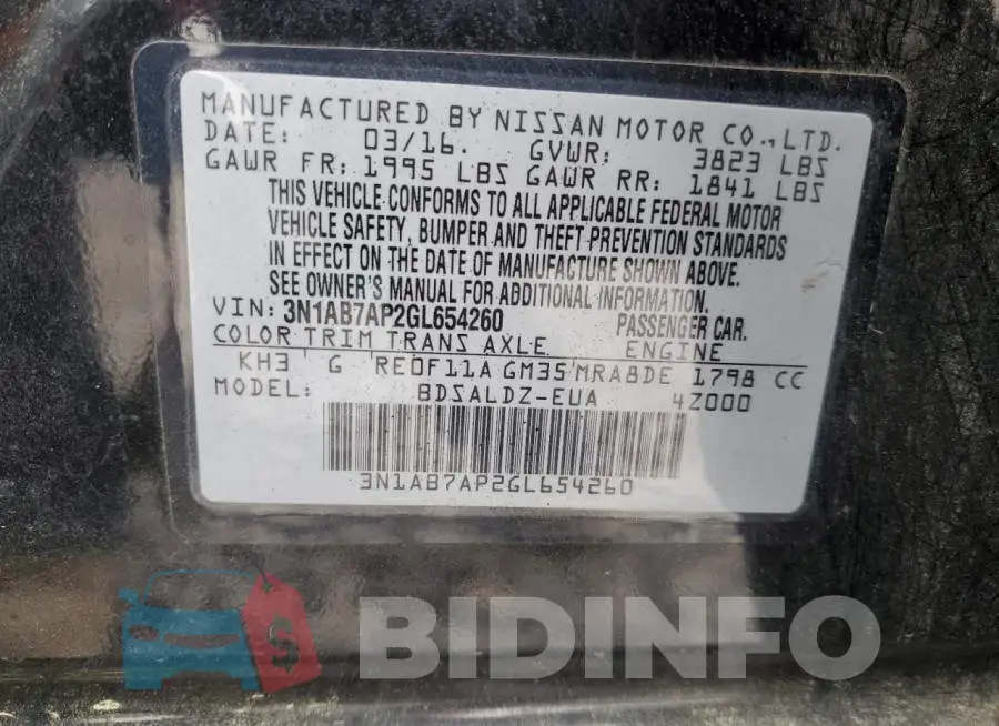 3N1AB7AP2GL654260 Photo# 13