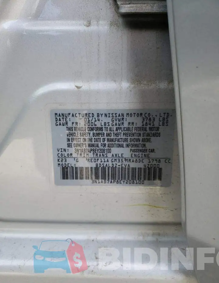 3N1AB7AP8EY208100 Photo# 13