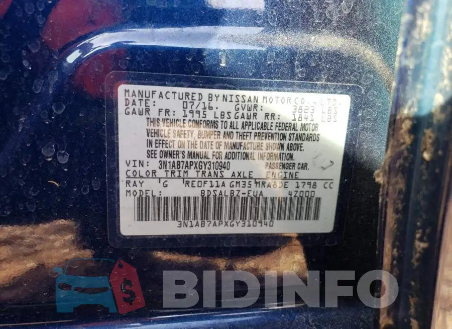 3N1AB7APXGY310940 Photo# 12