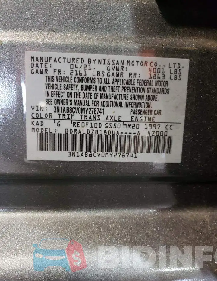 3N1AB8CV0MY278741 Photo# 12