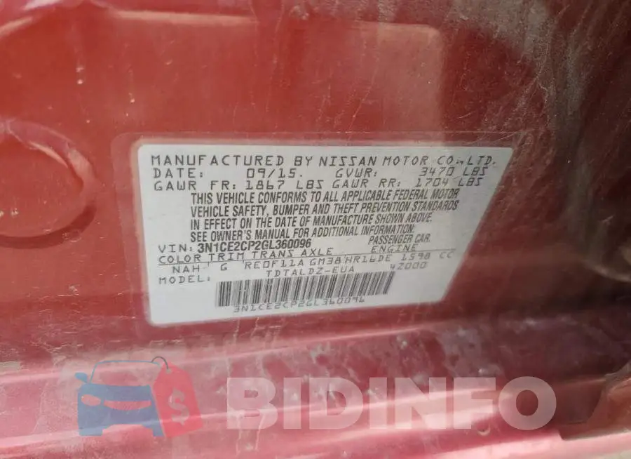 3N1CE2CP2GL360096 Photo# 12