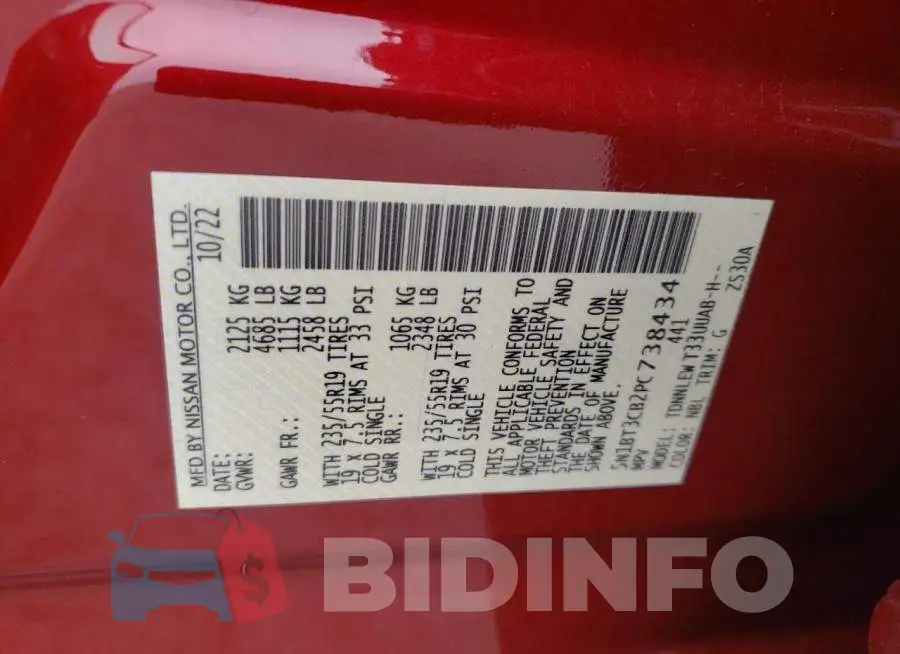 5N1BT3CB2PC738434 Photo# 13