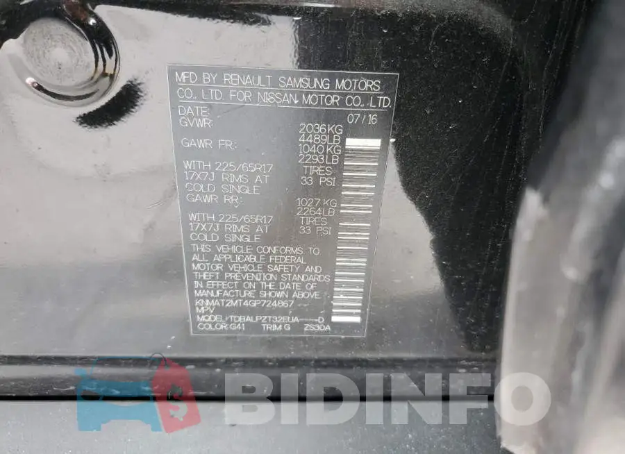 KNMAT2MT4GP724867 Photo# 14