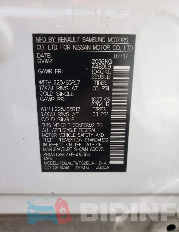 KNMAT2MT4HP608568 Photo# 14