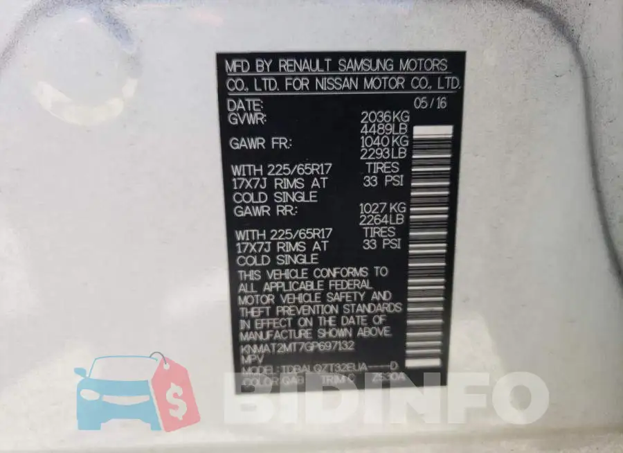 KNMAT2MT7GP697132 Photo# 14