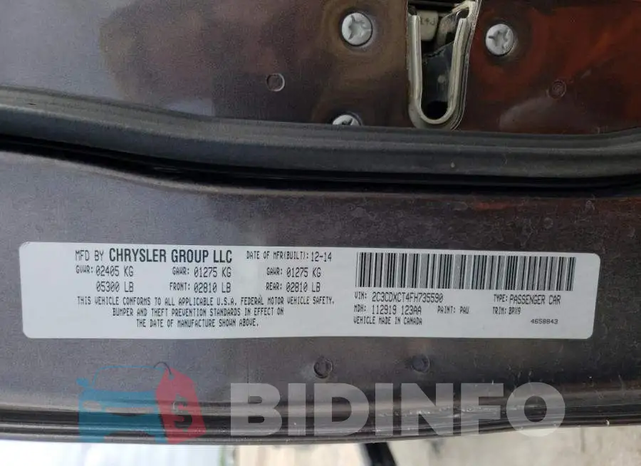 2C3CDXCT4FH735590 Photo# 13