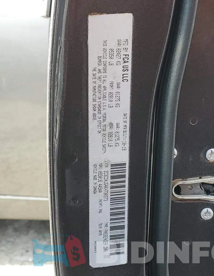 2C3CDXJG4KH730373 Photo# 12