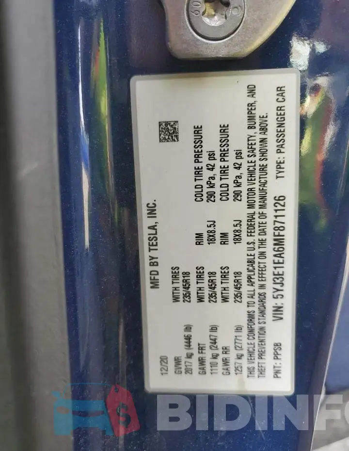 5YJ3E1EA6MF871126 Photo# 12