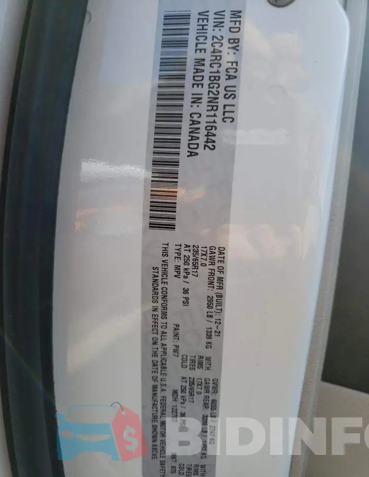 2C4RC1BG2NR116442 Photo# 13
