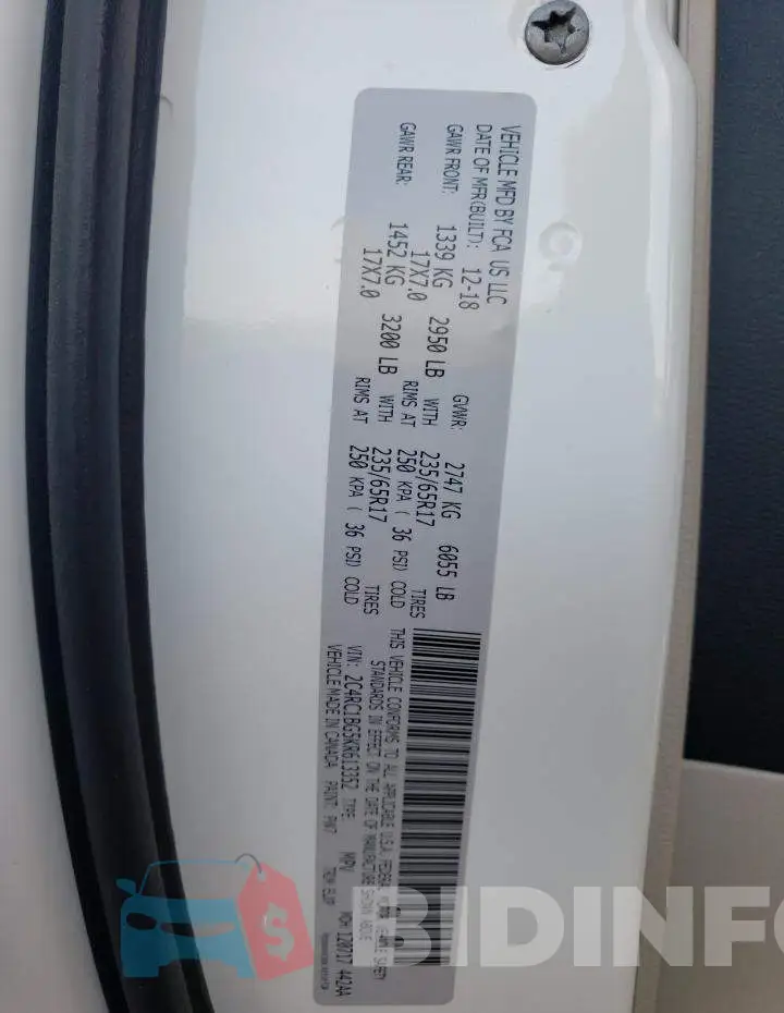 2C4RC1BG5KR613352 Photo# 14