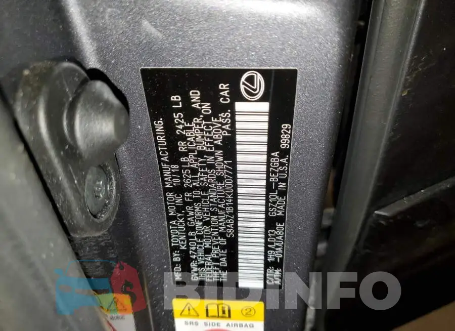 58ABZ1B14KU007771 Photo# 12