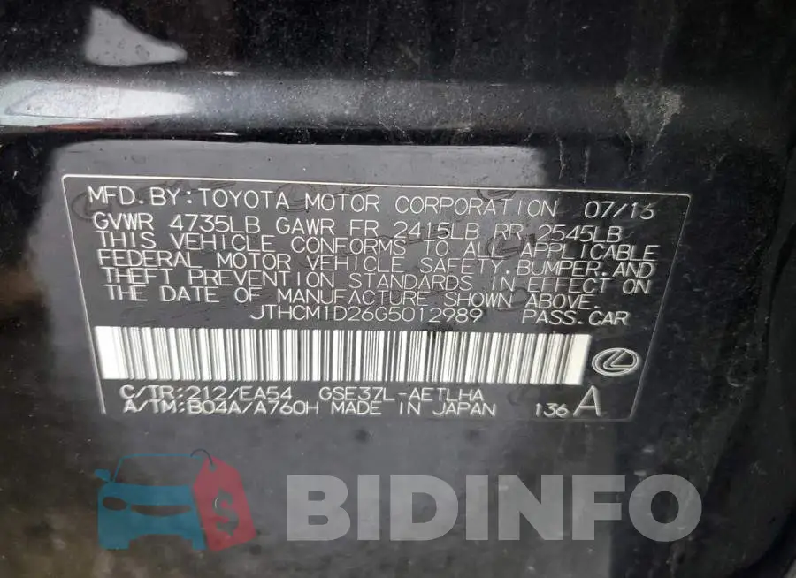 JTHCM1D26G5012989 Photo# 12