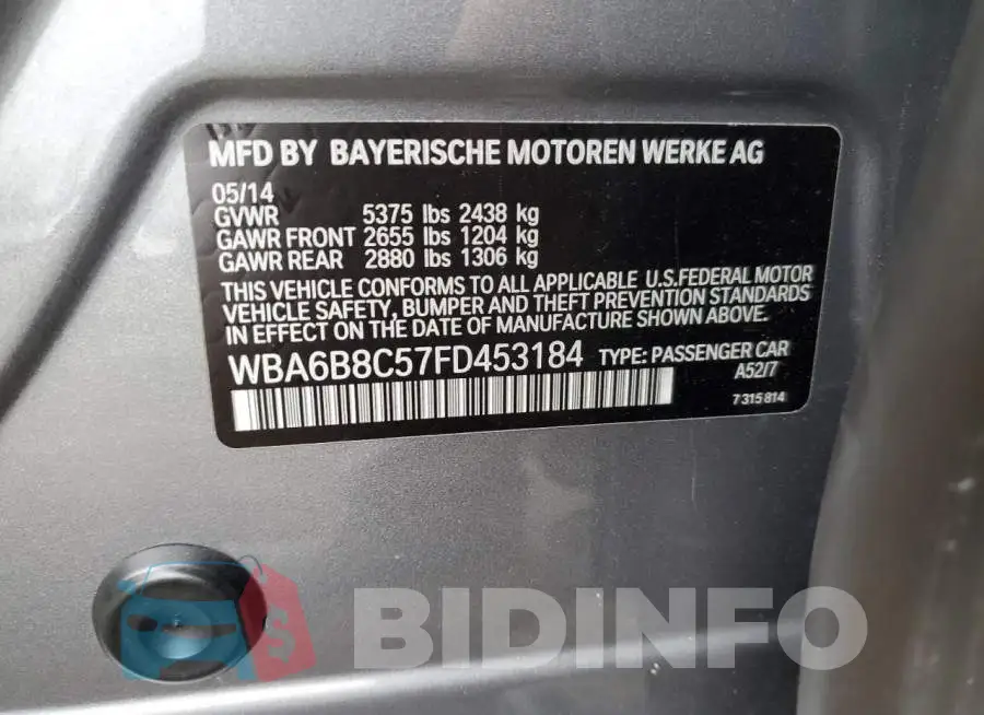 WBA6B8C57FD453184 Photo# 12