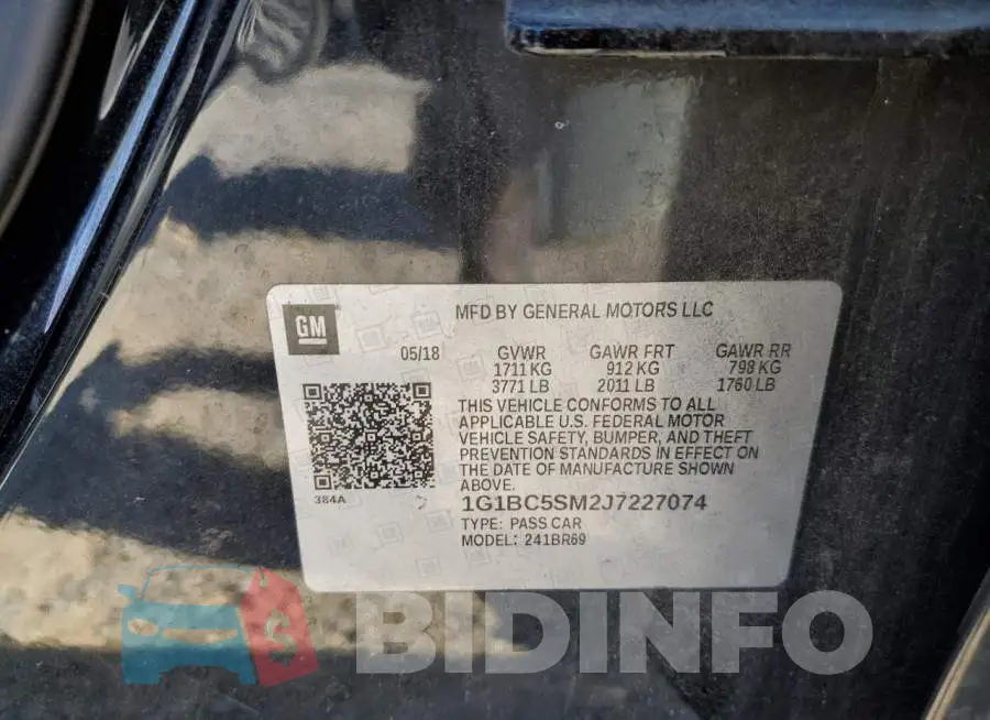 1G1BC5SM2J7227074 Photo# 13