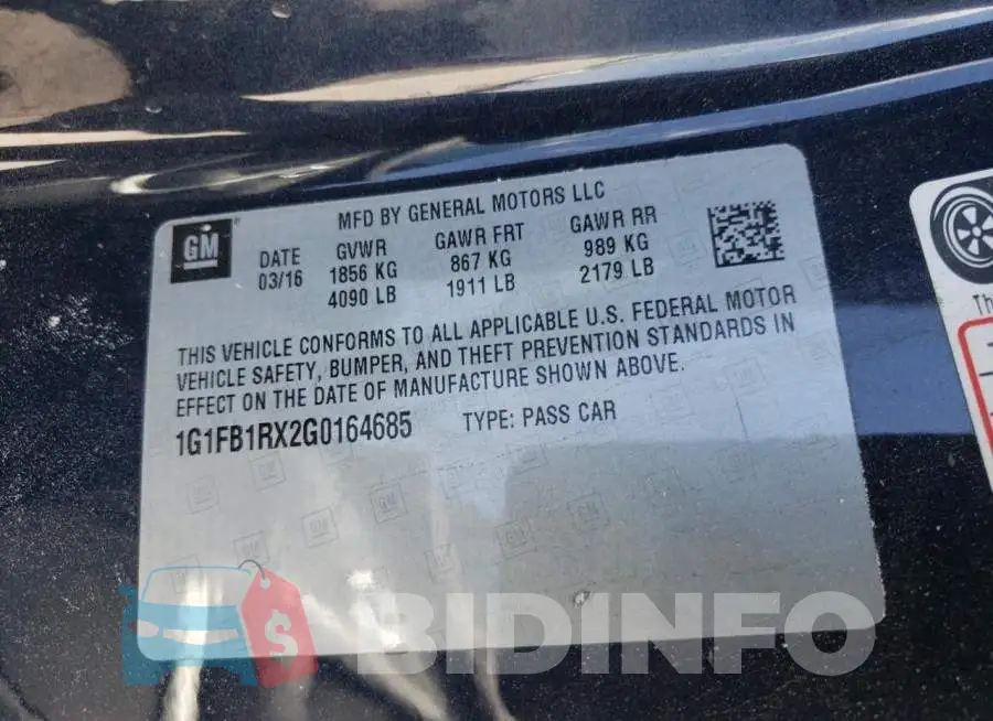 1G1FB1RX2G0164685 Photo# 13