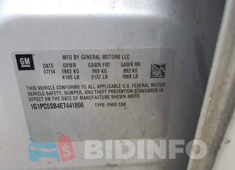 1G1PC5SB4E7441896 Photo# 12