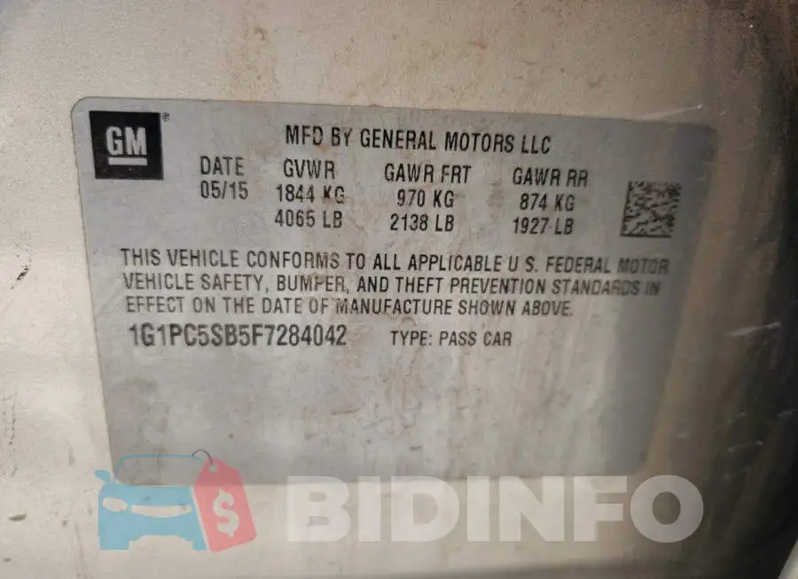 1G1PC5SB5F7284042 Photo# 12