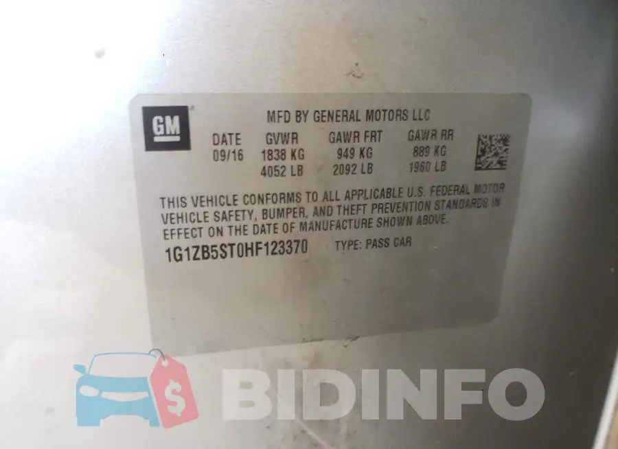 1G1ZB5ST0HF123370 Photo# 12