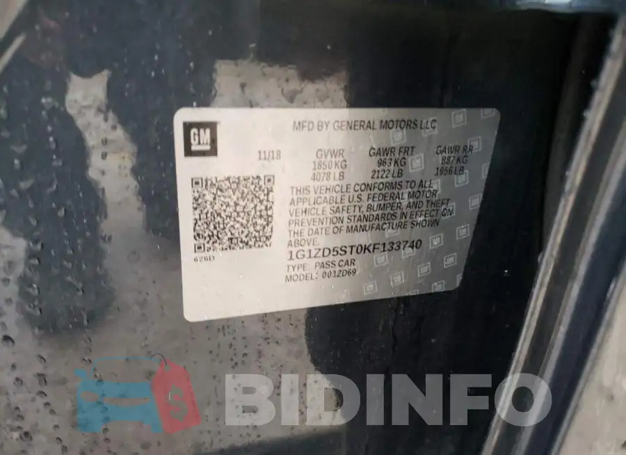 1G1ZD5ST0KF133740 Photo# 12