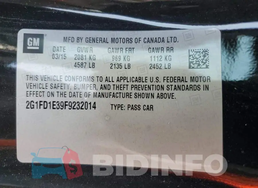 2G1FD1E39F9232014 Photo# 12