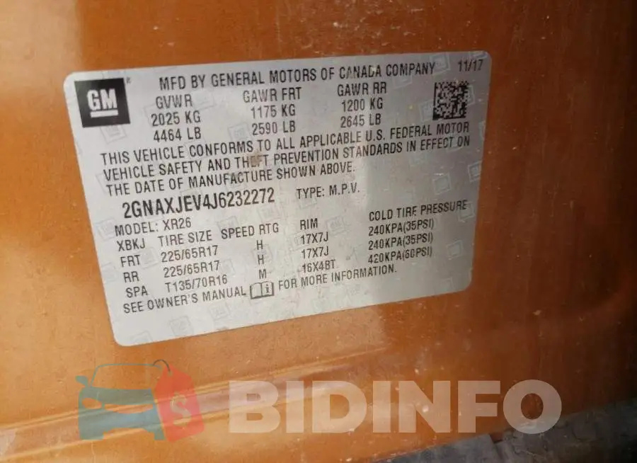 2GNAXJEV4J6232272 Photo# 12