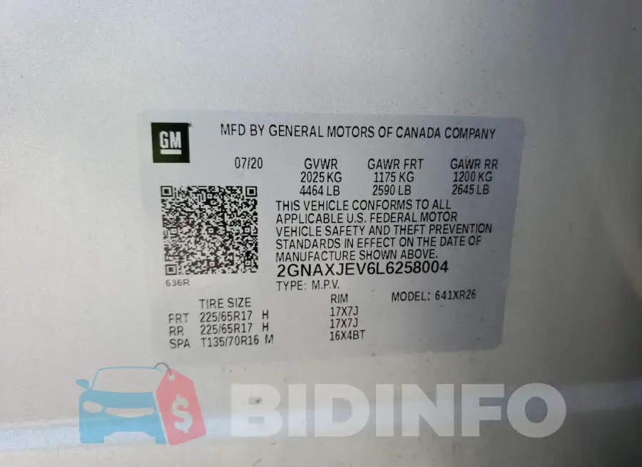 2GNAXJEV6L6258004 Photo# 13