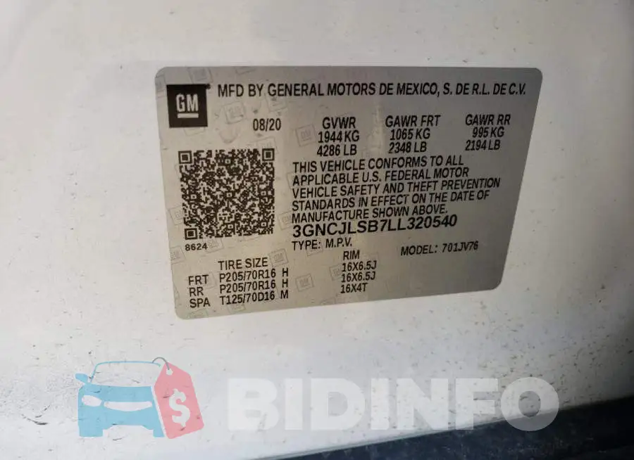 3GNCJLSB7LL320540 Photo# 13